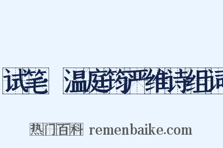 试笔·温庭筠严维诗组词是什么意思的图片